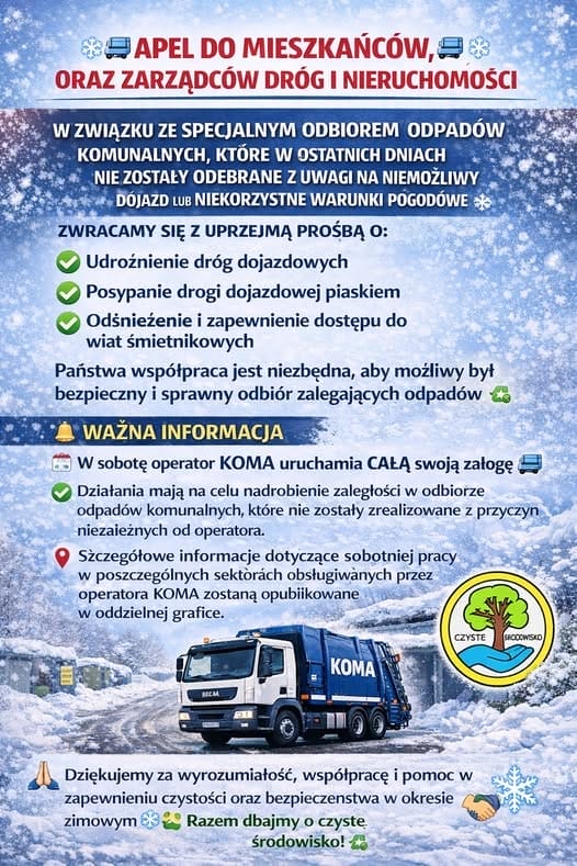 Problemy Z Odbiorem Śmieci. 10 Stycznia Nadrabianie Zaległości